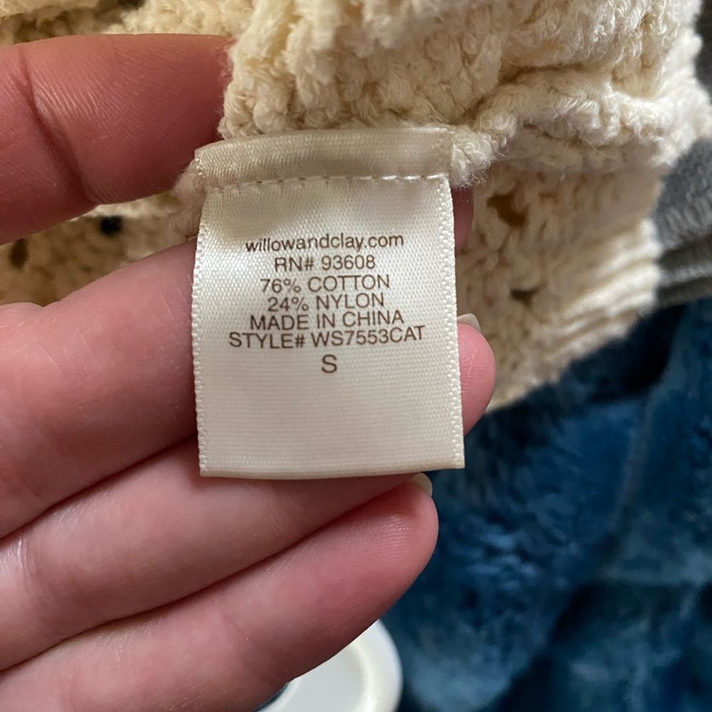 WILLOW & CLAY open-knit Crochet 
 sweater cottage chic soft delicate sz S EUC - Picture 11 of 15